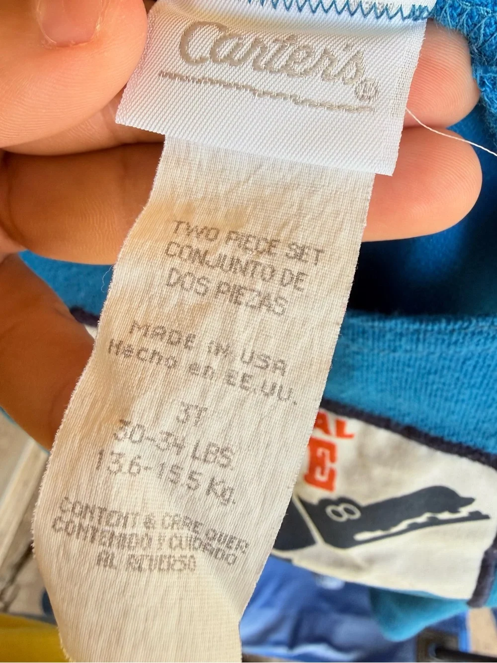 Vintage Carter's Bright Blue 'Natural Life' Tank Top
